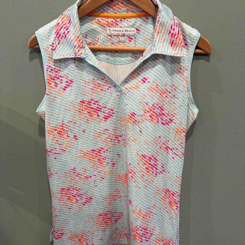 Pebble Beach, Sleeveless Golf Polo, Dry Luxe, Active Wear